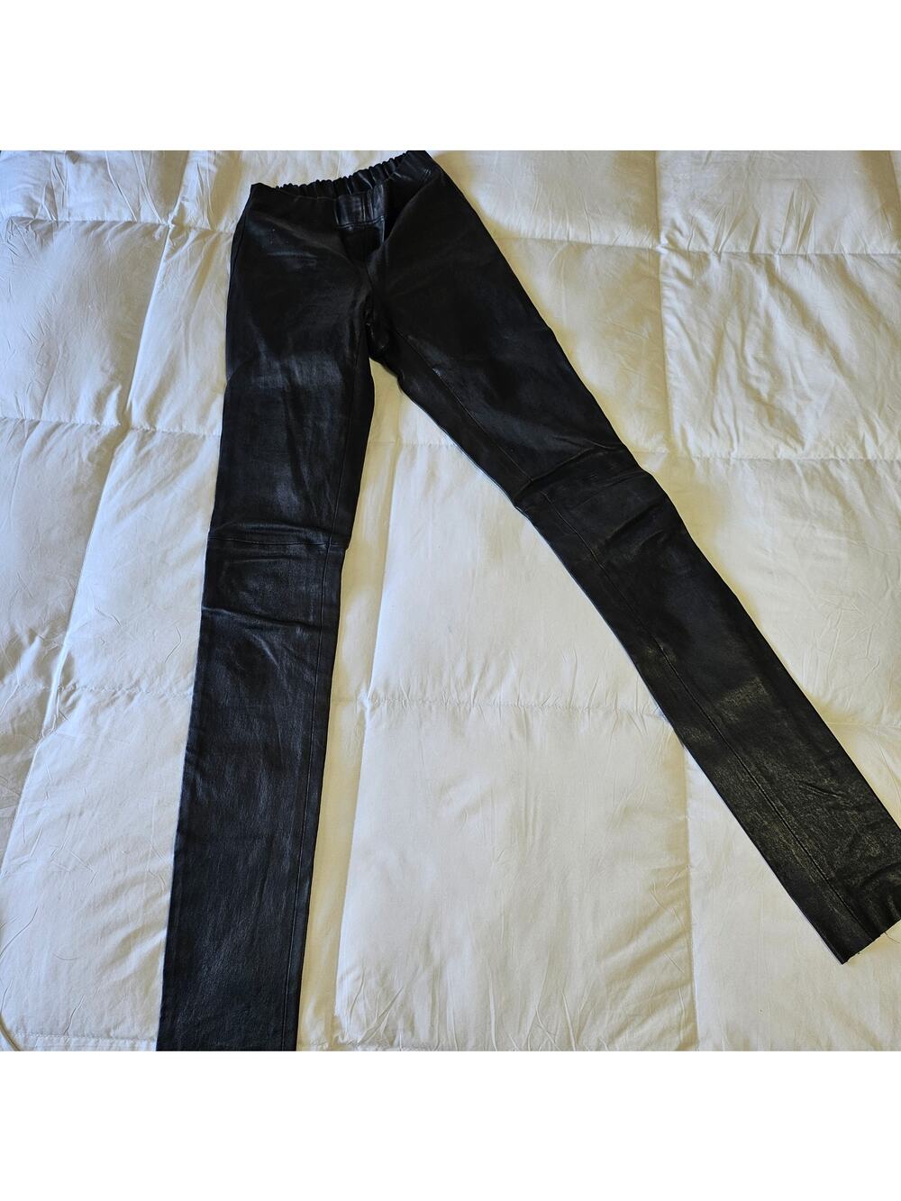 Authentic JOSEPH Lambskin Leather Leggings - Black 34